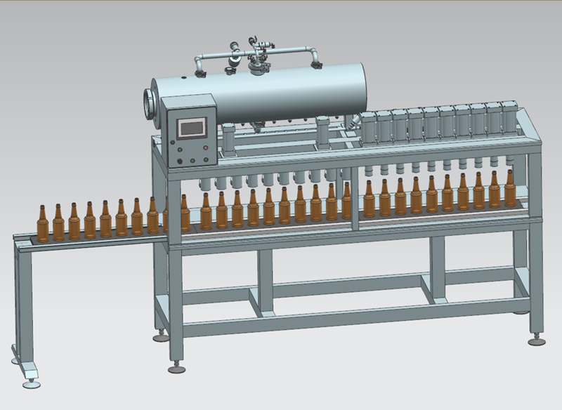 Semi automatic 6 head craft draft beer glass bottle filling and capping machine supplier ZXF